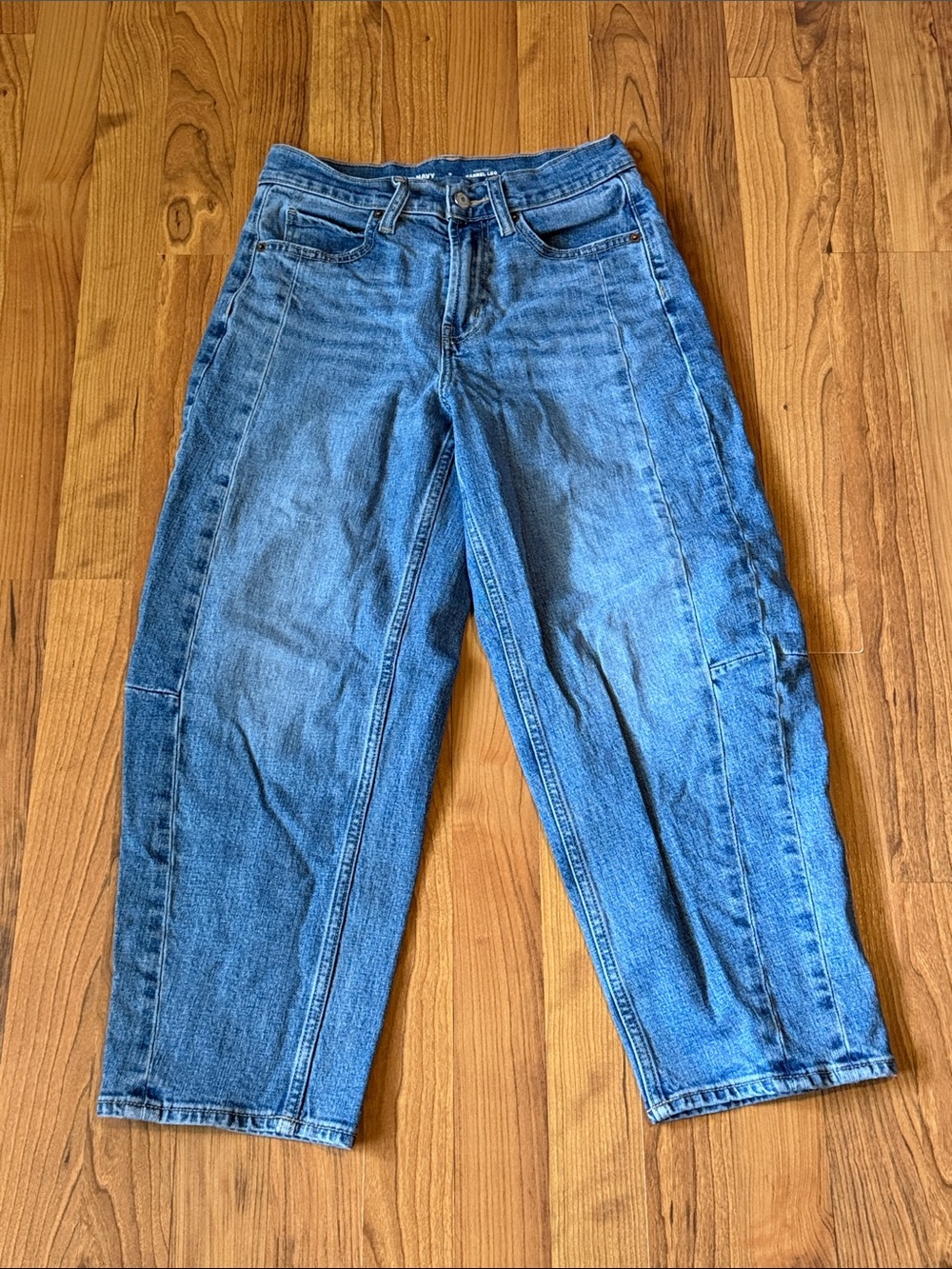 Old Navy Women's Blue High Rise Barrel Jeans Size 0P
